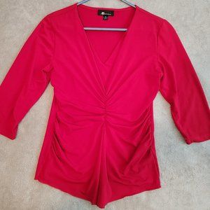 AB Studio Red v-neck top
